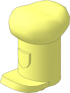 Minifig Hat Tall Hat with Small Brim and Pin