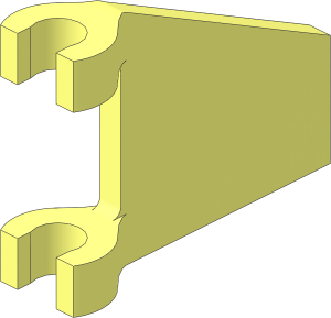 Flag  2 x  2 Trapezoid (Thick C-Clip)
