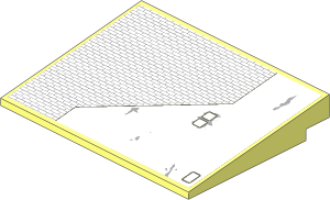 Slope Brick 10  6 x  8 with SW X-wing Starfighter Lower Left Wing Panel Sticker
