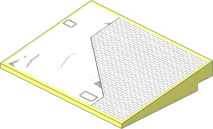 Slope Brick 10  6 x  8 with SW X-wing Starfighter Lower Right Wing Panel Sticker