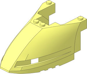 Train Front  6 x 10 x  3.667 Triple Curved Wedge