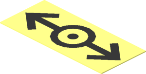 Sticker  0.7 x  1.6 with Black Train Logo (2006)
