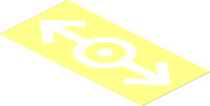 Sticker  1.8 x  3.8 with White Train Logo (2006)