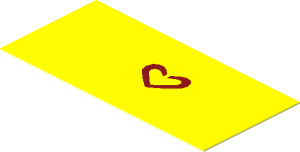 Sticker  0.9 x  1.9 with Dark Red Heart and "3186 BSS" License Plate