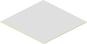 Sticker  1.9 x  1.9 with Chrome Silver Mirror