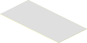 Sticker  1.9 x  3.9 with Chrome Silver Mirror