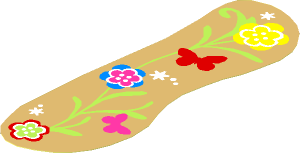 Sticker  5.6 x  1.8 with Flowers and Butterflies Right