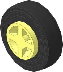 Wheel Rim  6.4 x  8 with Tyre  4/ 80 x  8 Single Smooth Type 2