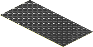 Sticker  1.8 x  3.8 with Metallic Silver Tread Plate and 6 Black Rivets
