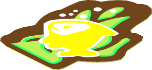 Sticker  1.9 x  1.4 with Medium Lavender Fish with Yellow Fins