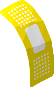 Sticker  0.7 x  1.9 with Bandage (Formed)