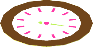 Sticker  1.9 x  1.9 Round with Dark Pink Scale with Lime Pointer in Medium Azure Circle