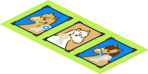 Sticker  1.9 x  3.9 with Three Horse Portraits on Lime Background