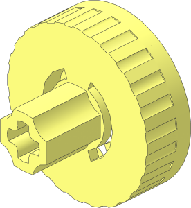 Technic Clutch with Axle Connector Outer Side