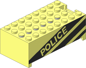 ~Electric  9V Battery Box  4 x  8 x  2.333 Cover with "POLICE" and Black Stripes Pattern