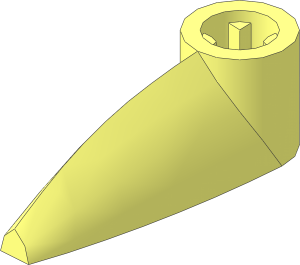 Technic Tooth  1 x  3 with Axlehole with Straight Bottom Cavity