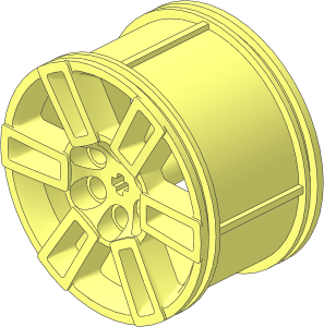 Wheel Rim 34 x 56 with  6 Double Spokes and  6 Pegholes