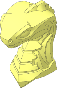 Minifig Head Snake with Closed Mouth