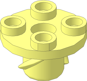 Plate  2 x  2 with Rotary Shaft and Thread