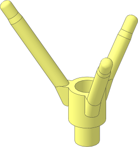 Plant Flower Stem with Bar and Hole