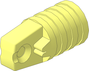 Hinge Arm Locking with Single Finger and Axlehole without Slots