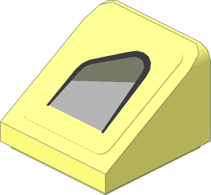 Slope Brick 31  1 x  1 x  0.667 with Black Air Scope on Transparent Background Right Sticker