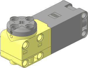 Electric Powered Up Medium Angular Motor with Light Bluish Grey Back and Hub Pattern