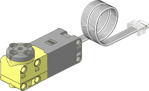 Electric Powered Up Medium Angular Motor with Light Bluish Grey Back and Hub with Coiled Cable