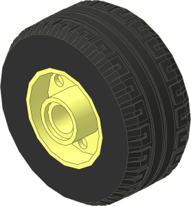 Wheel Rim 14 x 18 with Holes on Both Sides with Tyre 14/ 54 x 15 VR