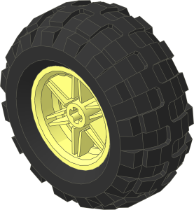 Wheel Rim 20 x 30, 6 Spokes, Ribs with Tyre 26/ 52 x 30 Off Road