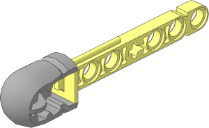 Technic Competition Arrow with Hollow Rubber Light Bluish Grey Tip Pattern