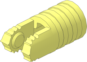Hinge Arm Locking with Dual Finger with 7 Fingers and Semi-Reduced Axlehole without Slots