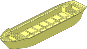 Boat Hull Floating 72 x 18 (Complete)