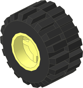 Wheel Rim 12 x 11 with Round Hole with Tyre 12/ 40 x 11 Wide