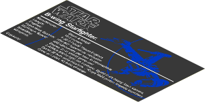 Sticker  7.2 x 15.0 with SW B-wing Starfighter Specifications