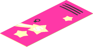 Sticker  2.5 x  1 with School Locker with Two Orange Stars and Shooting Star with "S"
