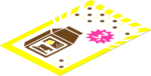 Sticker  2.9 x  1.9 with Milk Carton and Price