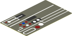 Sticker  3.0 x  1.7 with SW X-Wing Control Panel