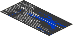 Sticker  7.2 x 15.0 with SW X-wing Starfighter Specifications