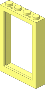 Window  1 x  4 x  5 with Solid Studs