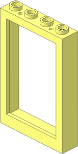 Window  1 x  4 x  5 with Hollow Studs