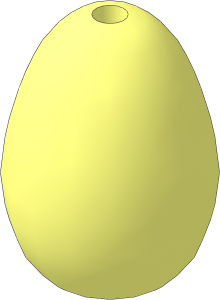 Animal Egg  1.2 x  1.2 x  1.333 with Hole on Top