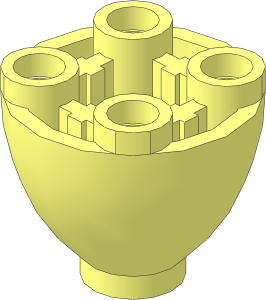 Dome  2 x  2 Inverted Ovoid with Studs