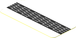 Sticker  0.8 x  1.8 with Black and Grey Hexagons on White Background