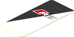 Sticker  1.8 x  .8 with R8 Logo on Black and White Background Left