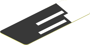 Sticker  1.9 x  0.8 with Headlight on Black and White Background Left