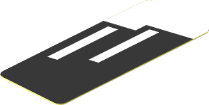 Sticker  1.9 x  0.8 with Headlight on Black and White Background Right