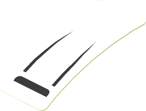 Sticker  1.9 x  0.8 with Black Airscoope on White Background (Formed)