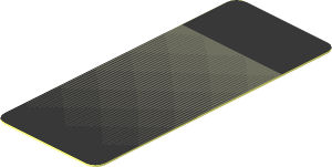 Sticker  1.9 x  0.8 with Black and Dark Grey Face (Needs Work)