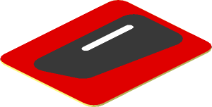 Sticker  0.8 x  1.0 with Headlamp on Red Background Right